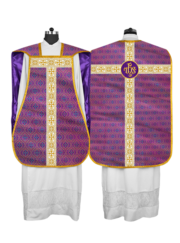 Casulla católica romana con motivo espiritual 