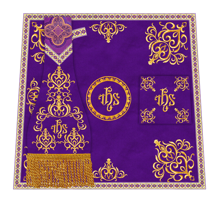 Borromean Chasuble Vestment Adorned With Colour Braids and Trims