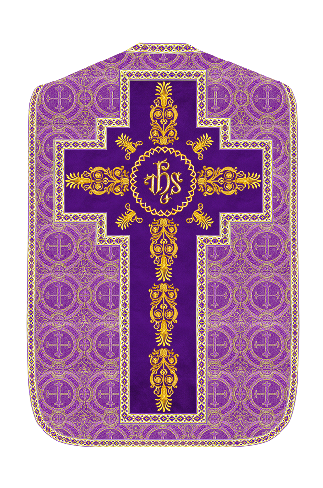 Roman Chasuble Vestments Adorned With Trims