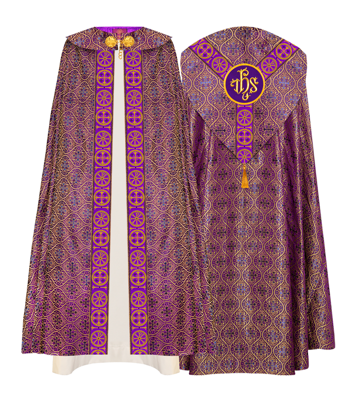 Gothic Cope Vestment with Y Type Embroidered Motif