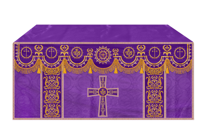 Communion Table Cloth with Embroidered Trims