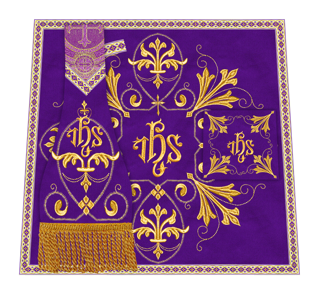 Roman Chasuble Vestment Enhanced With Orphrey and Trims