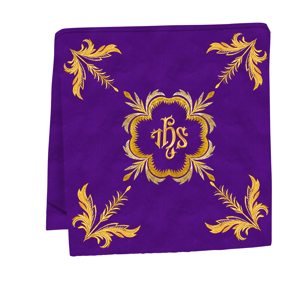 Handcrafted Church Altar Cloth with Detailed Embroidered Trims