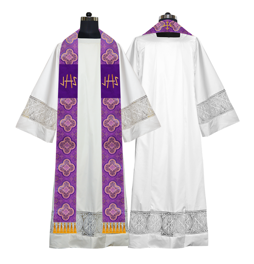 Embroidered Priest Stole with Motif