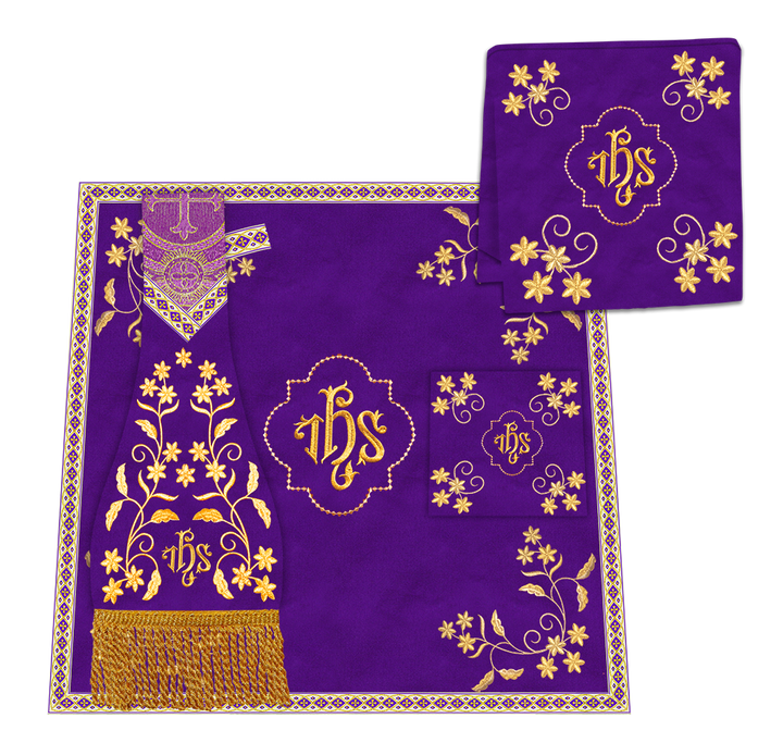 Gothic Chasuble Vestments With Floral Design and Trims