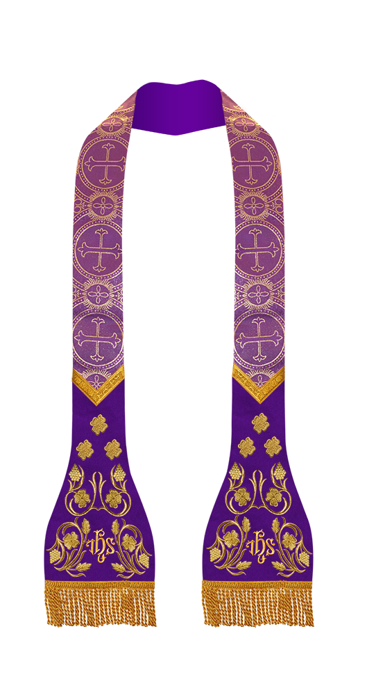 Roman Stole with grapes embroidery