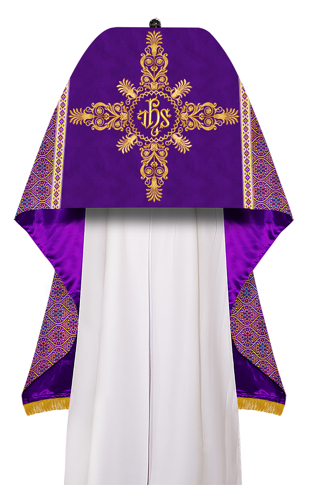 Humeral Veil Vestment with Embroidery and Spiritual Motif