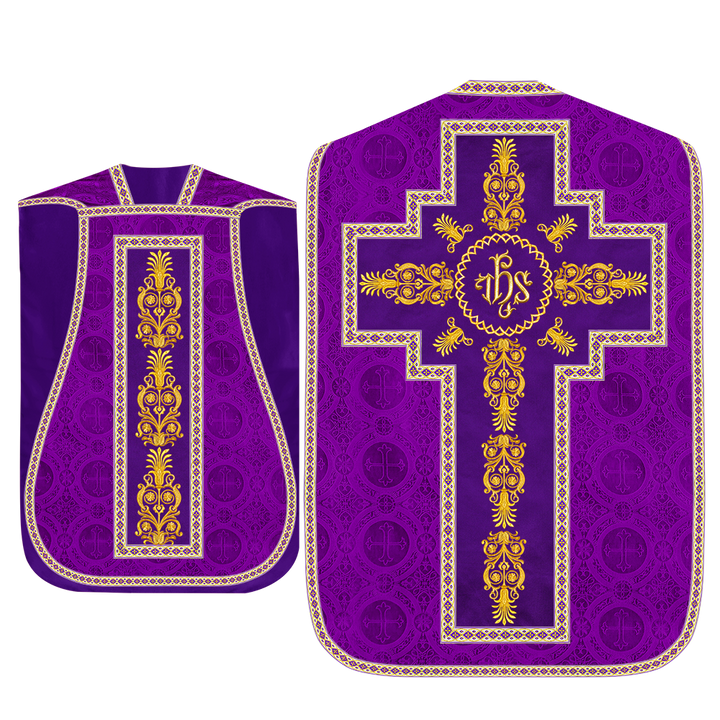 Set of Four Traditional Roman chasuble Vestments