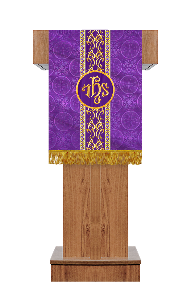 Church Altar Frontal with Ornate Embroidery & Spiritual Motifs