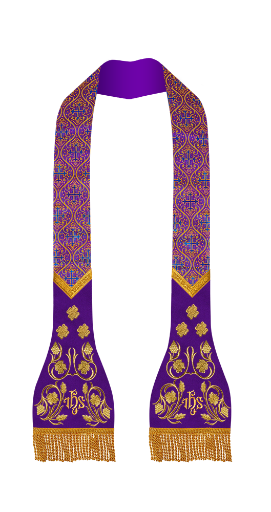 Roman Stole with grapes embroidery