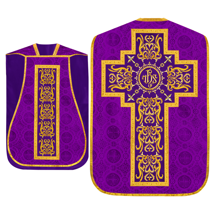 Set of Four Roman Chasuble with matching stole