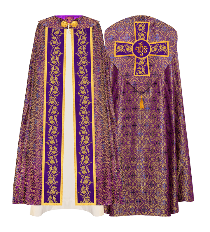 Gothic Cope Vestment with Ornate Embroidery