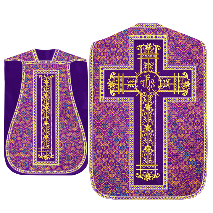 Set of Four Catholic Roman Chasuble with Spiritual Motif