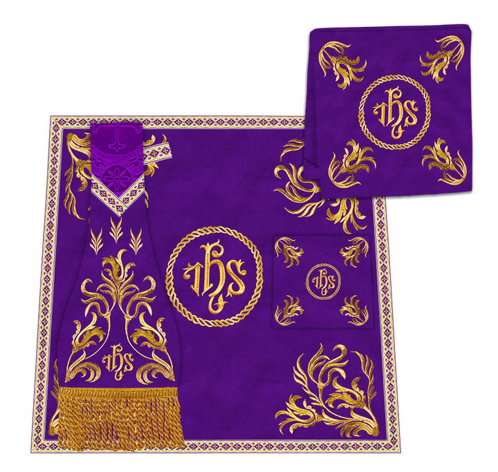 Gothic Chasuble Vestments With Ornate Embroidery And Trims