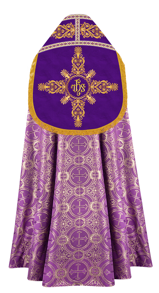 Embroidered Roman Cope with Adorned Spiritual Motif