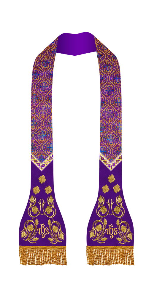 Grapes Embroidered Roman Stole