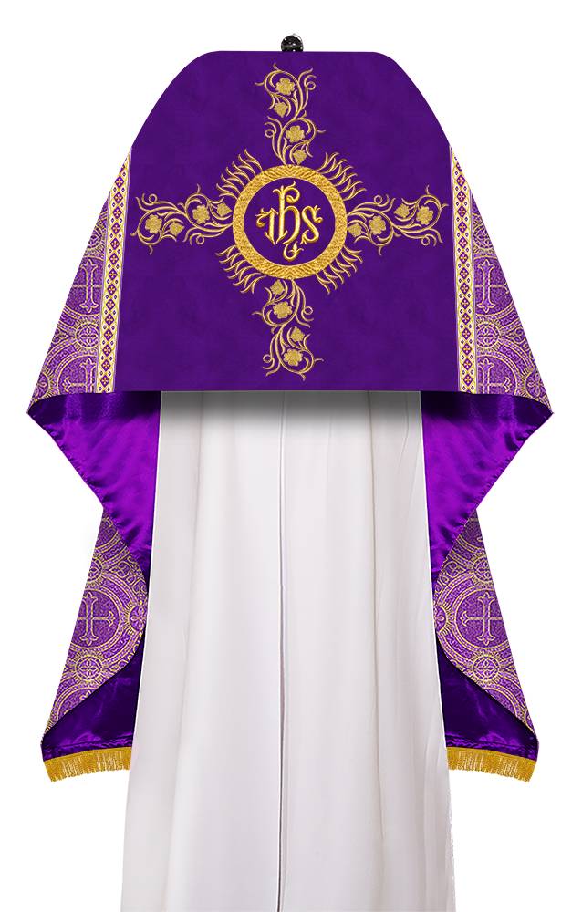 Humeral Veil Vestment with Grapes Embroidered Trims