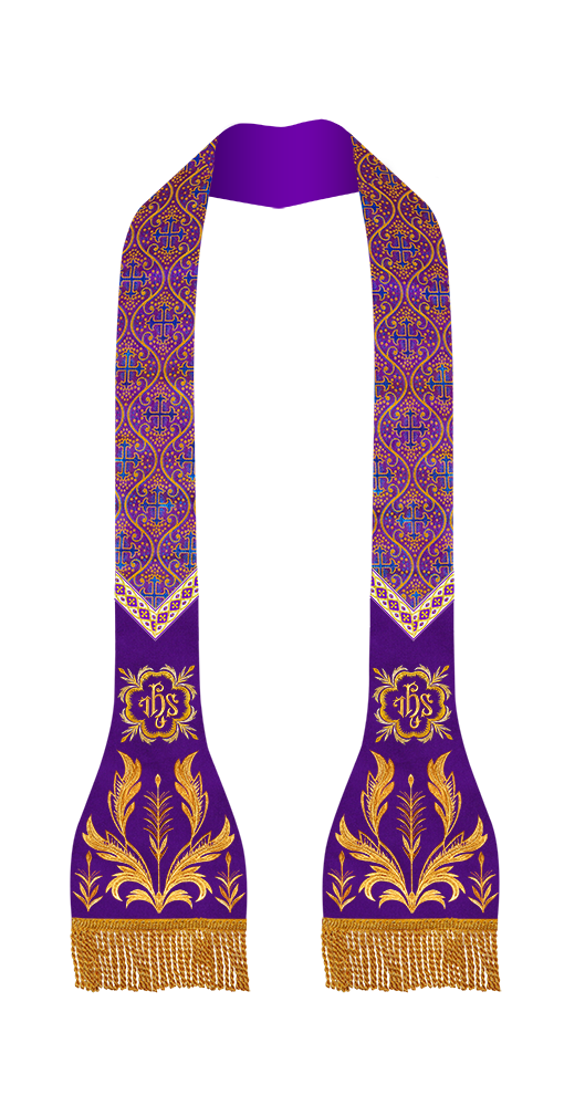 Spiritual Catholic Stole with Embroidery