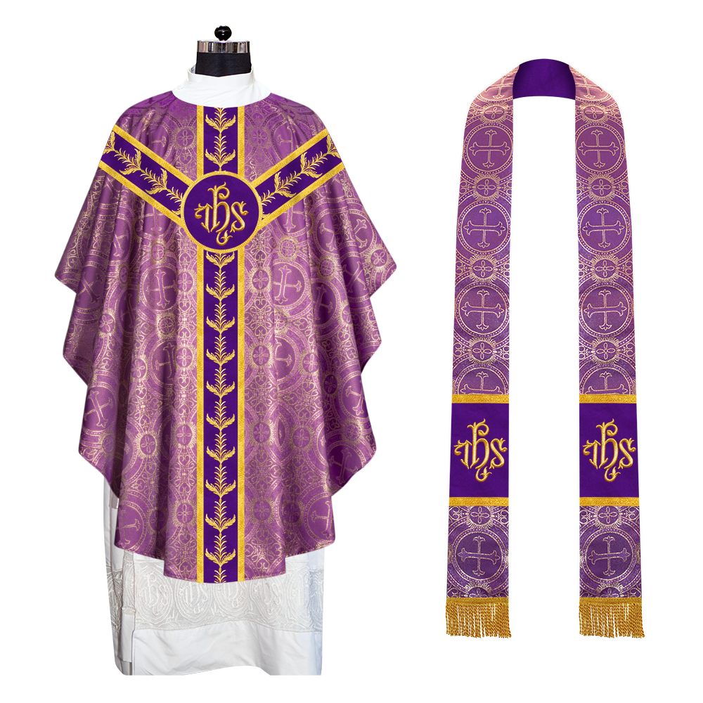 Gothic Style Chasuble with Adorned Lace