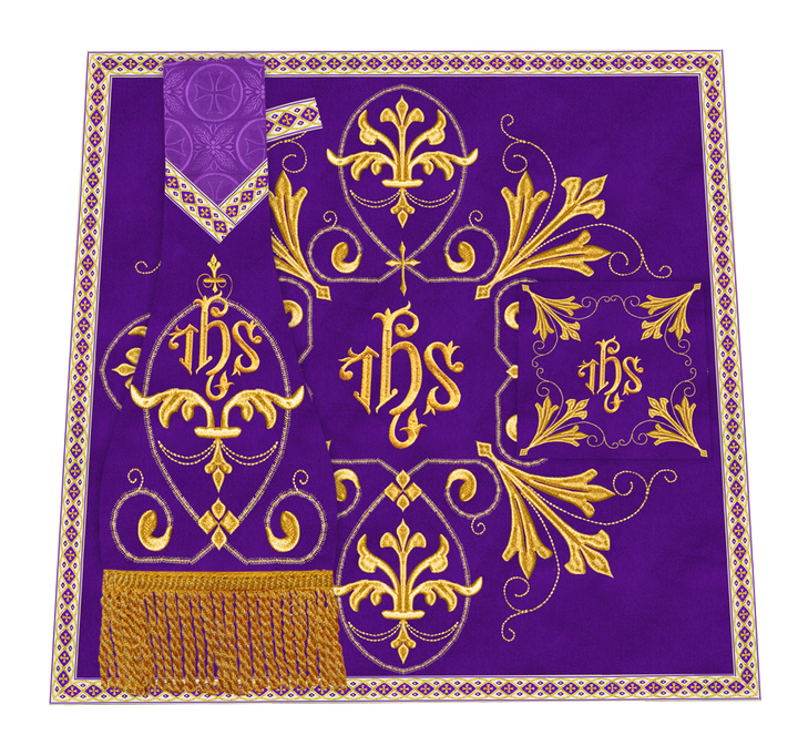Embroidered Altar mass Set with motif and Trims