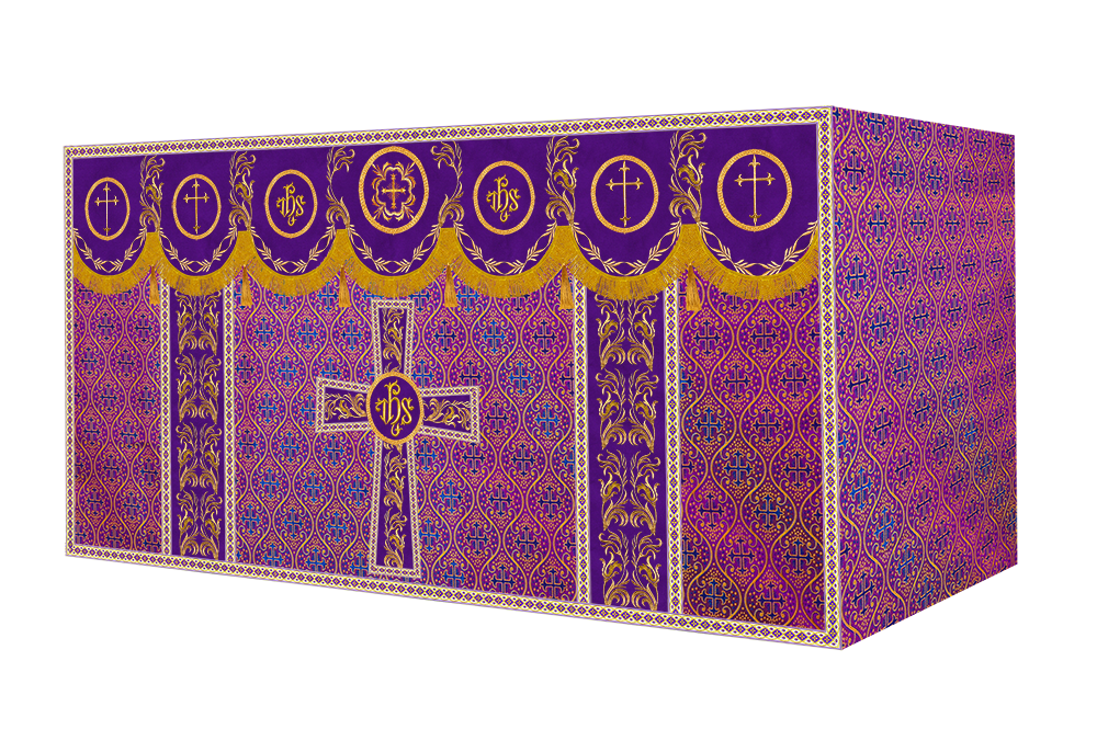 Altar Cloth with Liturgical Motif and Trims