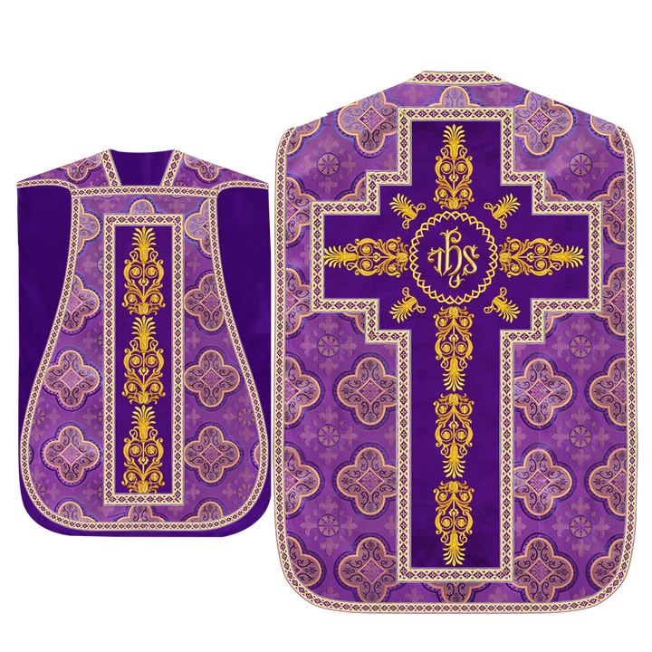 Roman Chasuble Vestments Adorned With Trims