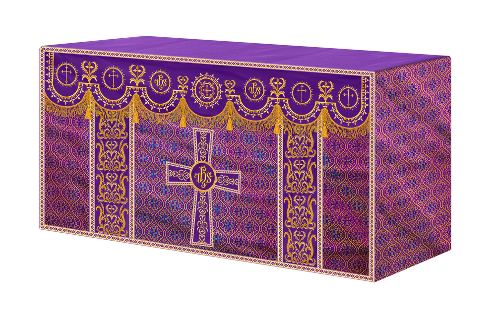 Communion Table Cloth with Embroidered Trims