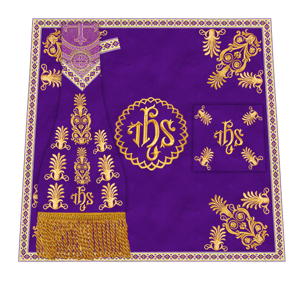 Borromean Chasuble Vestment With Detailed Braids and Trims