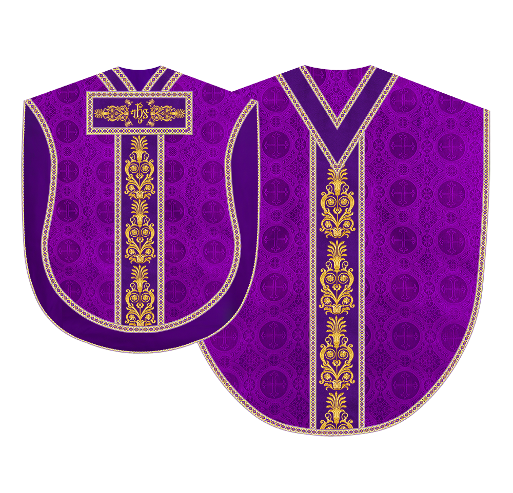 Borromean Chasuble Vestment With Detailed Braids and Trims