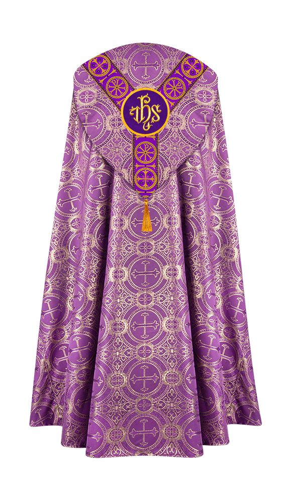 Gothic Cope Vestment with Y Type Embroidered Motif