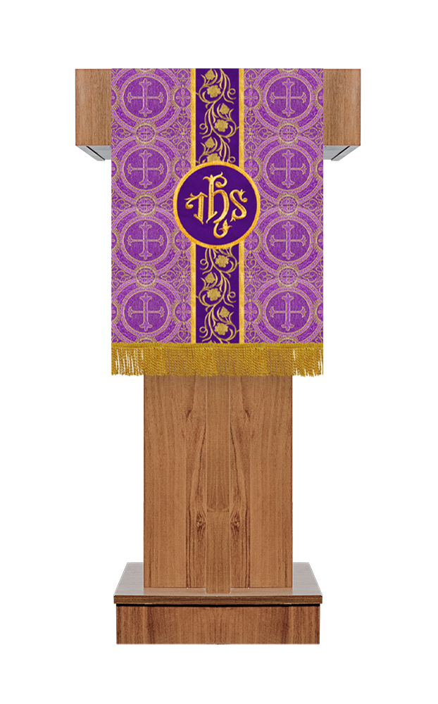 Pulpit/Lectern with Grapes Embroidery Trim