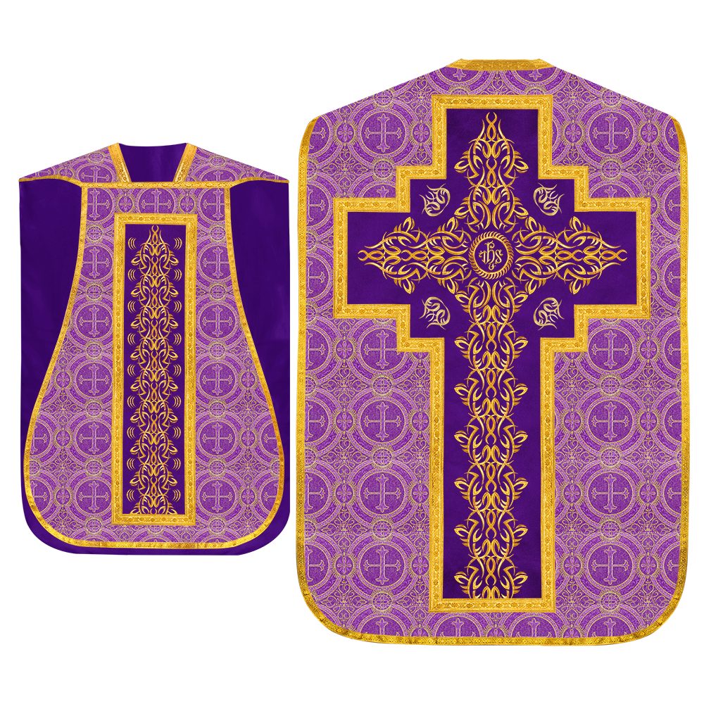 Set of four Fiddleback vestment with stole