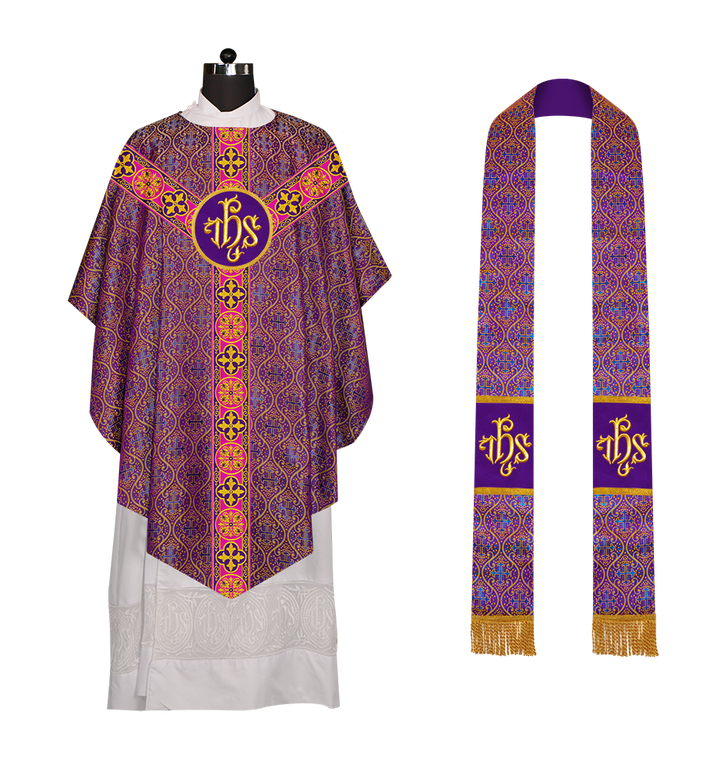 Pugin Style Chasuble with spiritual Motif