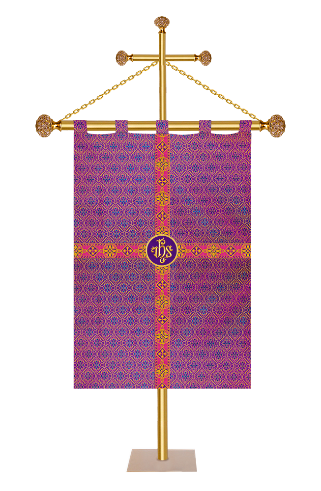 Church Banner with Spiritual Embroidery Orphrey