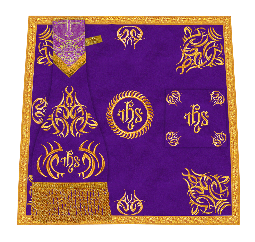 Set of four Fiddleback vestment with stole