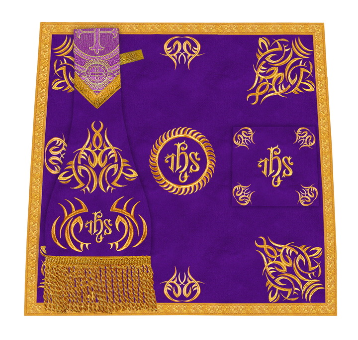 Set of four Fiddleback vestment with stole