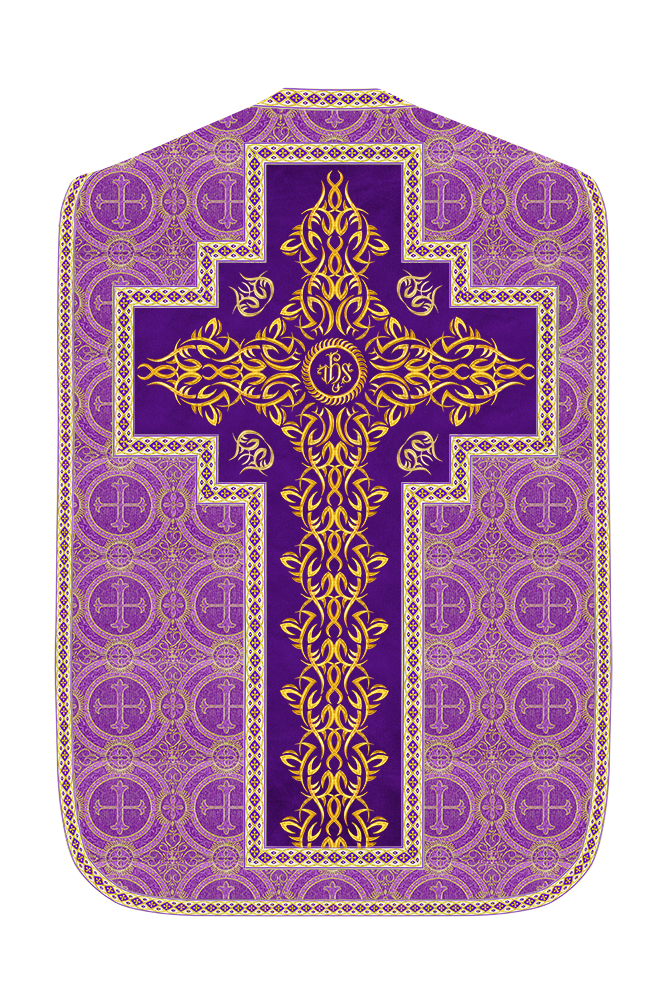 Roman Fiddleback Chasuble With Enhanced Embroidery  & trims