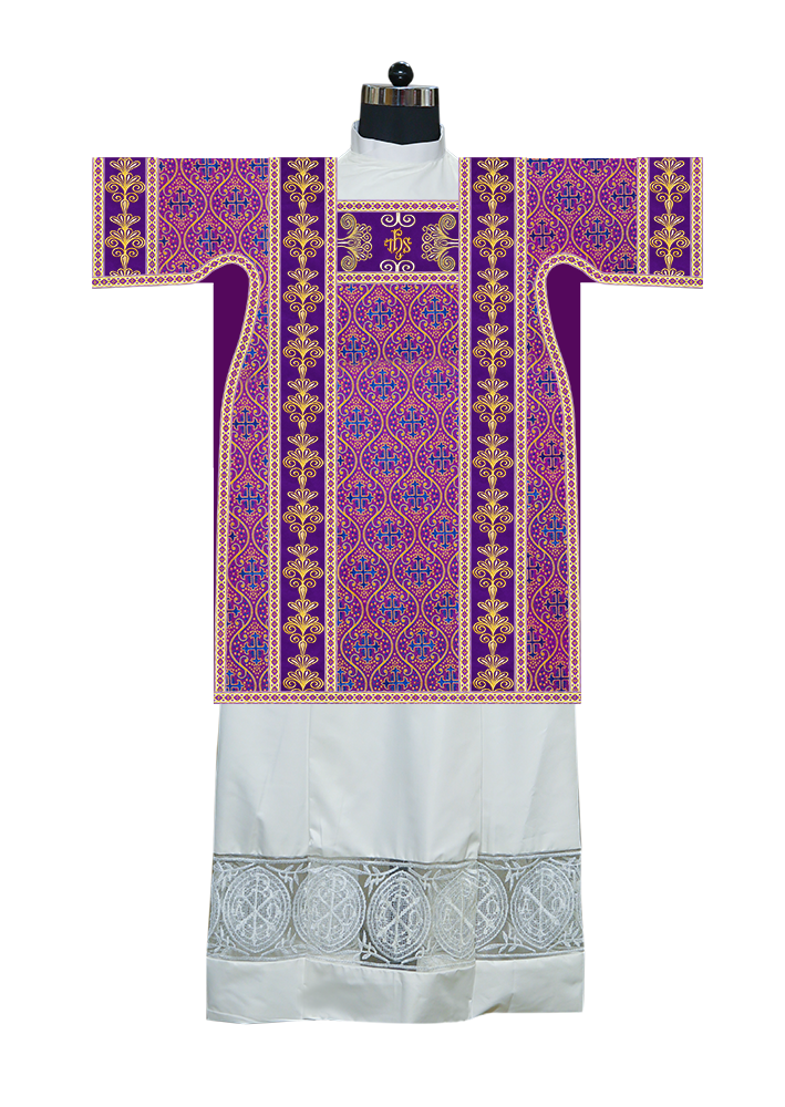 Tunicle Vestment with Motif and Trims