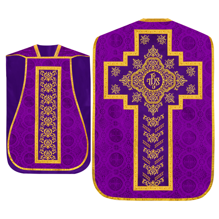 Set of four Roman Chasuble with stole