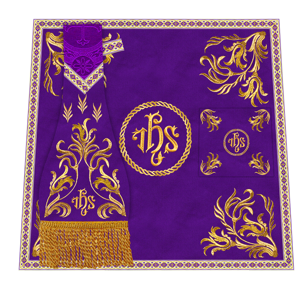 Mass set Vestment with Embroidered Motif