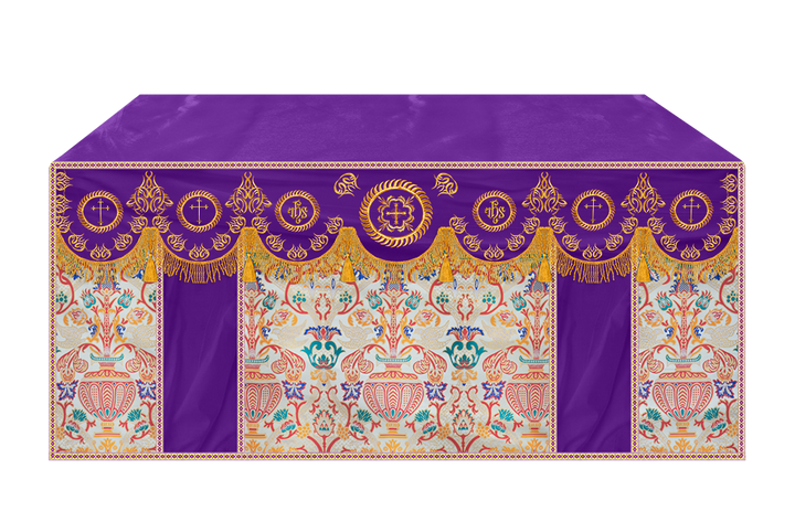 Tapestry Altar Cloth with Embroidered Motif