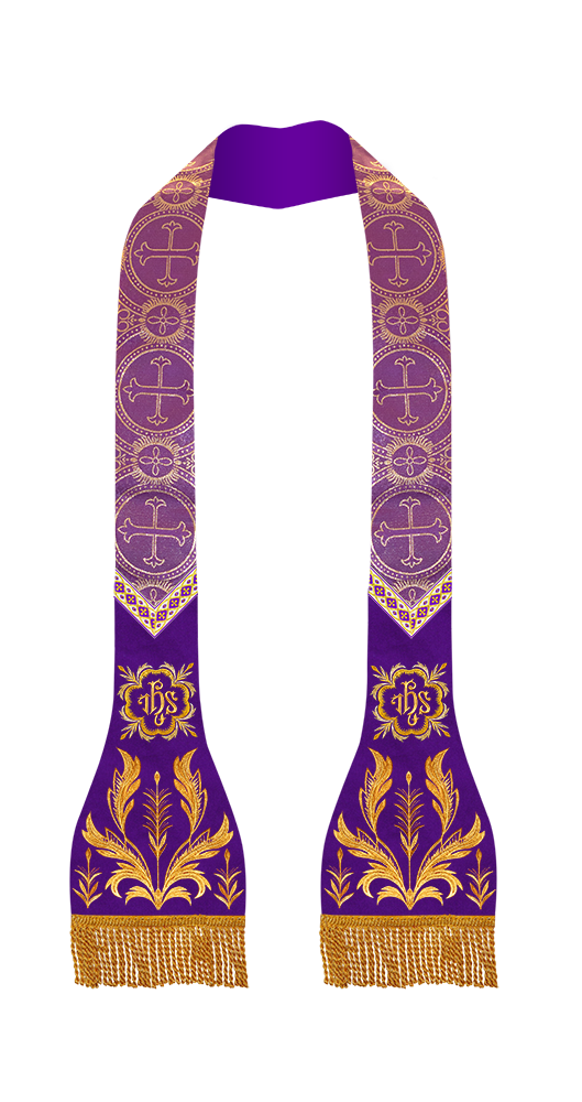 Spiritual Catholic Stole with Embroidery