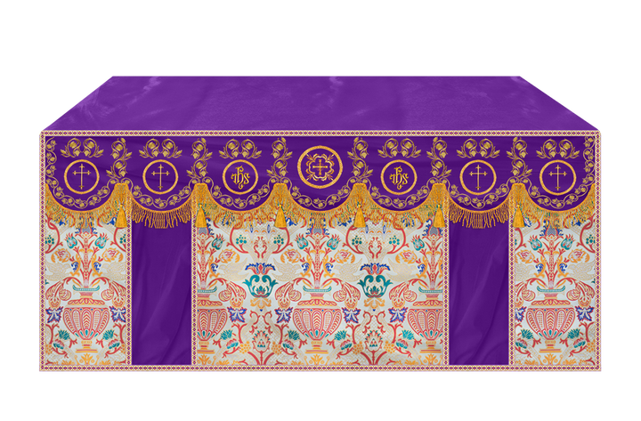Tapestry  Altar Cloth with Liturgical Motif and Trims