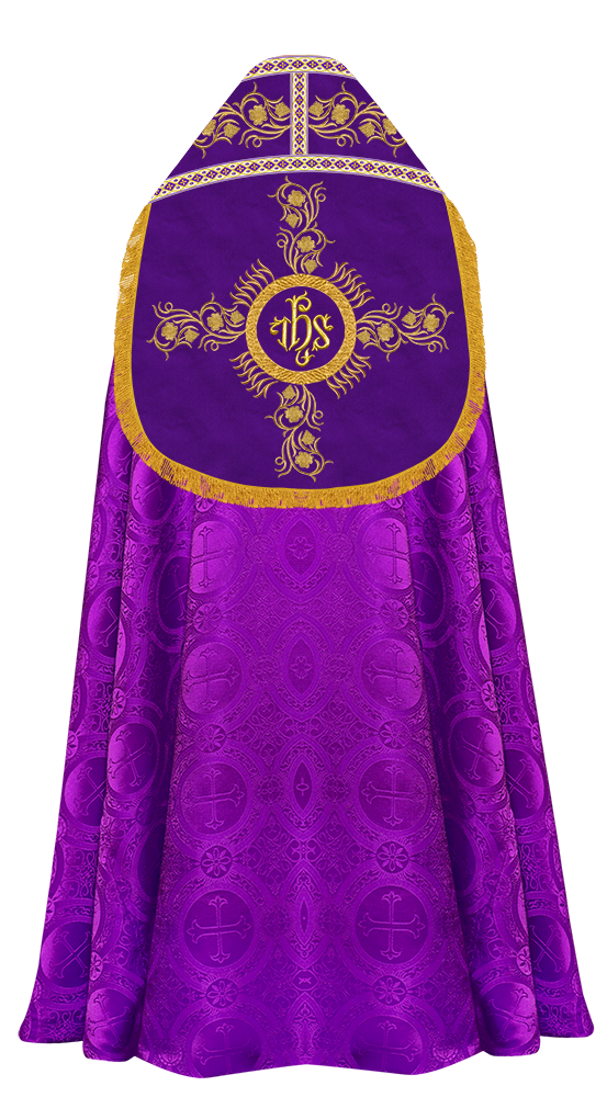 Roman Cope Vestment with Grapes Embroidered trims