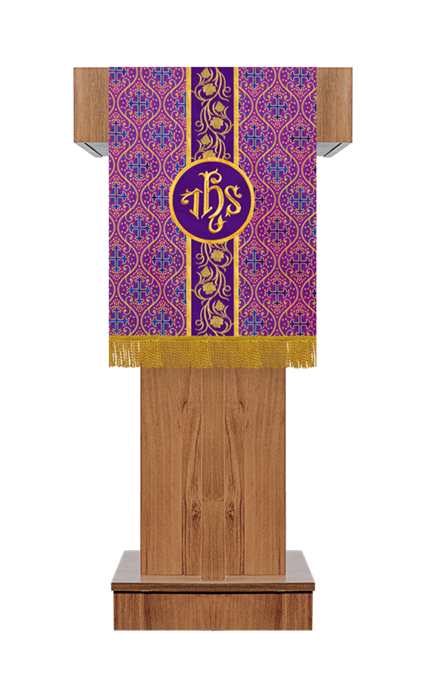 Pulpit/Lectern with Grapes Embroidery Trim