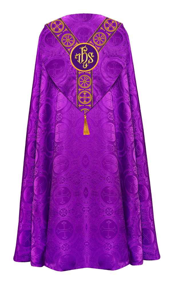 Gothic Cope Vestment with Y Type Embroidered Motif