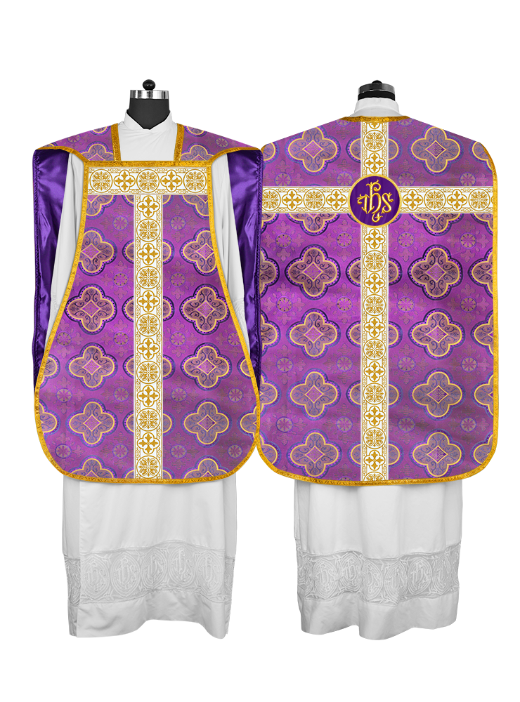 Casulla católica romana con motivo espiritual 