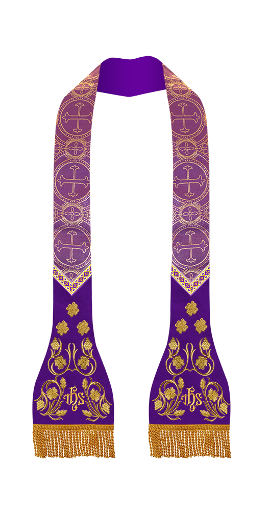 Grapes Embroidered Roman Stole