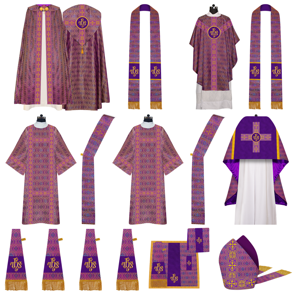 Gothic Highline Mass set with Embroidered Motif and Spiritual Orphrey