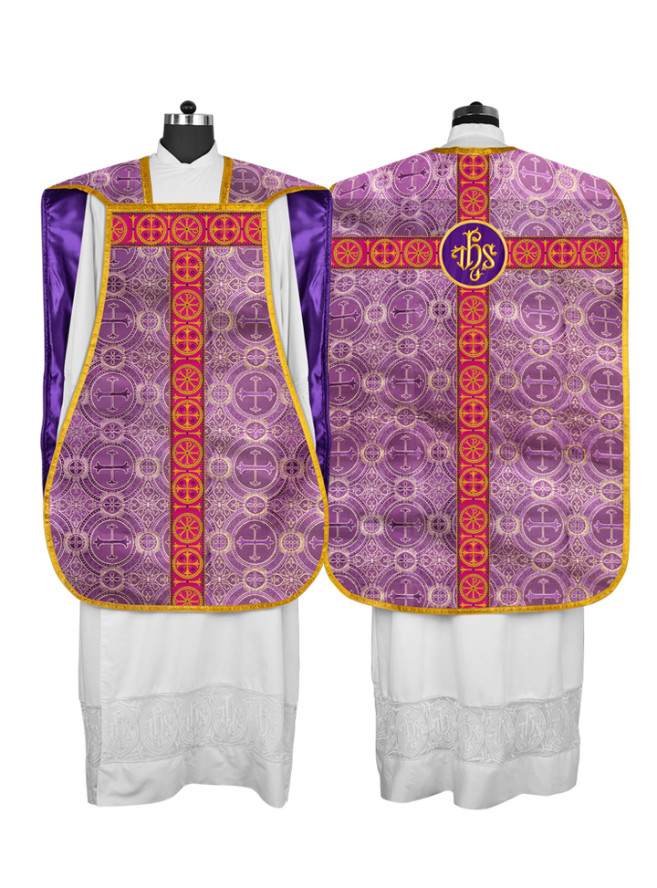 Catholic Roman Chasuble with Ornate Orphrey